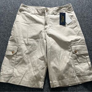 Polo Ralph Lauren Boys Khaki Cargo Shorts Size 18 Stretch Twill Cargo Shorts NWT